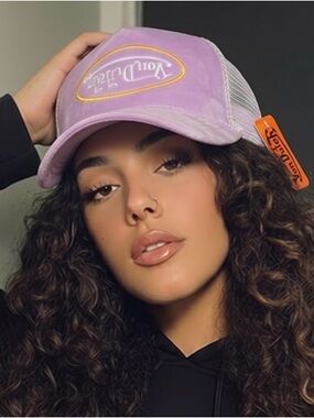 Von Dutch Lavender Trucker Hat with Mesh Back